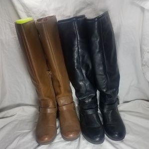 2 PAIR-8.5 knee length riding boots